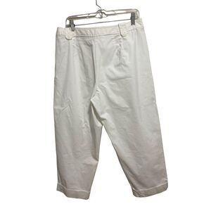 Talbots Women’s Pants Side Zip capri stretch White Size 16
